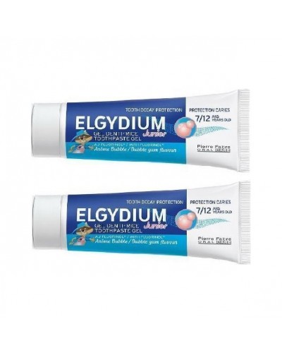 ELGYDIUM JUNIOR DUO BUBBLE TOOTHPASTE 2 X 50ML