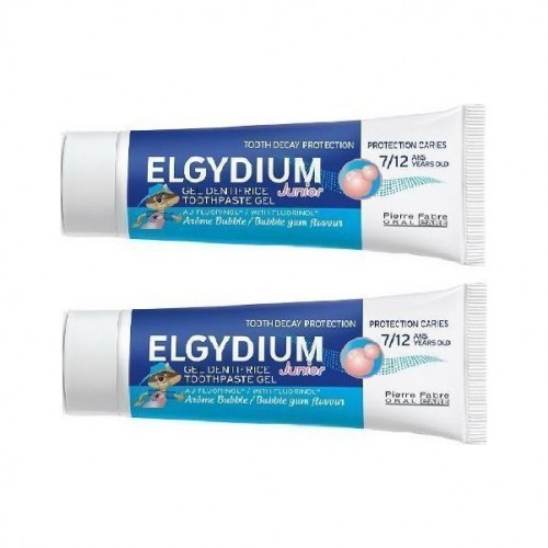 ELGYDIUM JUNIOR DUO BUBBLE TOOTHPASTE 2 X 50ML