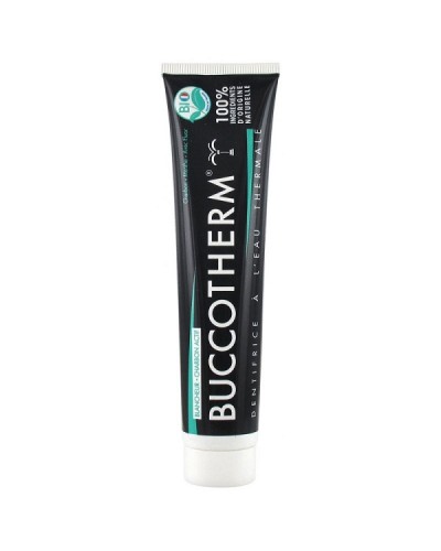 BUCCOTHERM VEGAN/ORGANIC WHITENING WITH ACTIVATED CHARCOAL TOOTHPASTE 75ML
