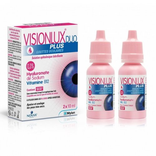 VISIONLUX PLUS DUO EYE DROPS 0,3% 2x10ML