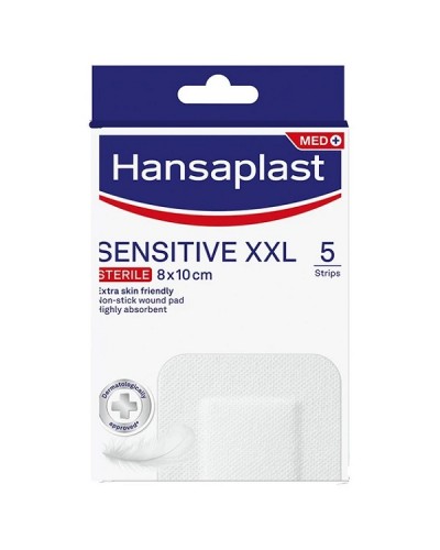 HANSAPLAST SENSITIVE XXL 8X10CM 5 STRIPS