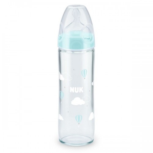 NUK CLASSIC ΜΠΙΜΠΕΡΟ ΓΥΑΛΙΝΟ ΣΙΛΙΚΟΝΗΣ 0-6 ΜΗΝΩΝ 240ML