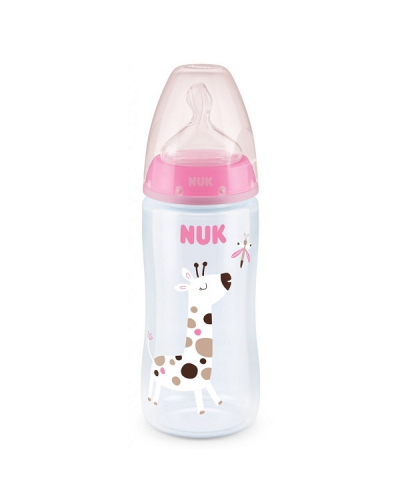 NUK FIRST CHOICE PLUS ΜΠΙΜΠΕΡΟ ΜΕ ΔΕΙΚΤΗ ΕΛΕΓΧΟΥ ΘΕΡΜΟΚΡΑΣΙΑΣ & ΘΗΛΗ ΣΙΛΙΚΟΝΗΣ 6-18 ΜΗΝΩΝ 360ML