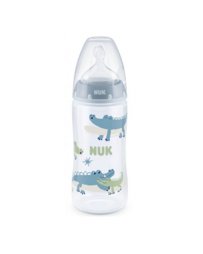 NUK FIRST CHOICE PLUS ΜΠΙΜΠΕΡΟ ΜΕ ΘΗΛΗ ΣΙΛΙΚΟΝΗΣ & ΔΕΙΚΤΗ ΕΛΕΓΧΟΥ ΘΕΡΜΟΚΡΑΣΙΑΣ 6-18 ΜΗΝΩΝ 300ML