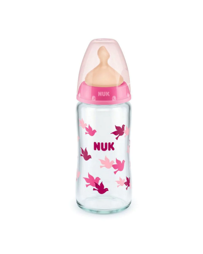 NUK FIRST CHOICE PLUS ΜΠΙΜΠΕΡΟ ΓΥΑΛΙΝΟ ΜΕ ΘΗΛΗ ΛΑΤΕΞ & ΔΕΙΚΤΗ ΕΛΕΓΧΟΥ ΘΕΡΜΟΚΡΑΣΙΑΣ 0-6 ΜΗΝΩΝ 240ML