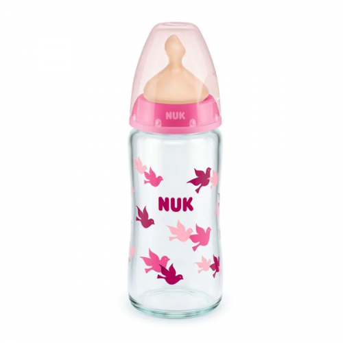 NUK FIRST CHOICE PLUS ΜΠΙΜΠΕΡΟ ΓΥΑΛΙΝΟ ΜΕ ΘΗΛΗ ΛΑΤΕΞ & ΔΕΙΚΤΗ ΕΛΕΓΧΟΥ ΘΕΡΜΟΚΡΑΣΙΑΣ 0-6 ΜΗΝΩΝ 240ML