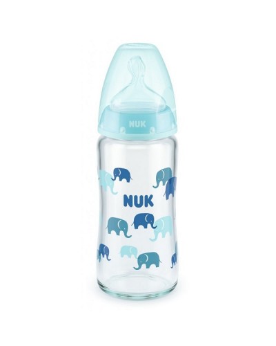 NUK FIRST CHOICE PLUS ΜΠΙΜΠΕΡΟ ΓΥΑΛΙΝΟ ΣΙΛΙΚΟΝΗΣ ΜΕ ΔΕΙΚΤΗ ΕΛΕΓΧΟΥ ΘΕΡΜΟΚΡΑΣΙΑΣ 0-6 ΜΗΝΩΝ 240ML