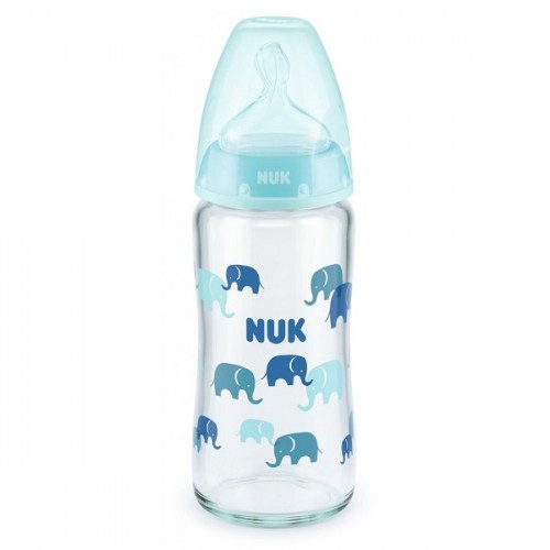 NUK FIRST CHOICE PLUS ΜΠΙΜΠΕΡΟ ΓΥΑΛΙΝΟ ΣΙΛΙΚΟΝΗΣ ΜΕ ΔΕΙΚΤΗ ΕΛΕΓΧΟΥ ΘΕΡΜΟΚΡΑΣΙΑΣ 0-6 ΜΗΝΩΝ 240ML