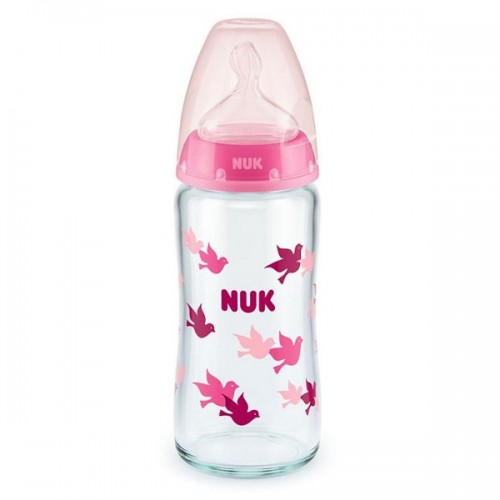 NUK FIRST CHOICE PLUS ΜΠΙΜΠΕΡΟ ΓΥΑΛΙΝΟ ΣΙΛΙΚΟΝΗΣ ΜΕ ΔΕΙΚΤΗ ΕΛΕΓΧΟΥ ΘΕΡΜΟΚΡΑΣΙΑΣ 0-6 ΜΗΝΩΝ 240ML