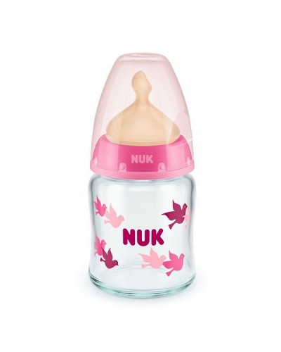 NUK FIRST CHOICE PLUS ΜΠΙΜΠΕΡΟ ΓΥΑΛΙΝΟ ΜΕ ΘΗΛΗ ΛΑΤΕΞ & ΔΕΙΚΤΗ ΕΛΕΓΧΟΥ ΘΕΡΜΟΚΡΑΣΙΑΣ 0-6 ΜΗΝΩΝ ΣΕ ΔΙΑΦΟΡΑ ΧΡΩΜΑΤΑ 120ML