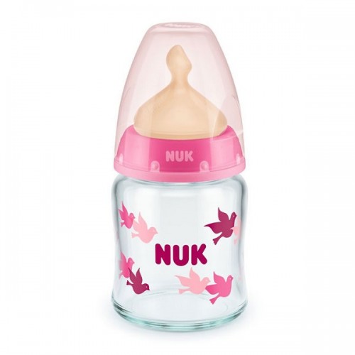 NUK FIRST CHOICE PLUS ΜΠΙΜΠΕΡΟ ΓΥΑΛΙΝΟ ΜΕ ΘΗΛΗ ΛΑΤΕΞ & ΔΕΙΚΤΗ ΕΛΕΓΧΟΥ ΘΕΡΜΟΚΡΑΣΙΑΣ 0-6 ΜΗΝΩΝ ΣΕ ΔΙΑΦΟΡΑ ΧΡΩΜΑΤΑ 120ML