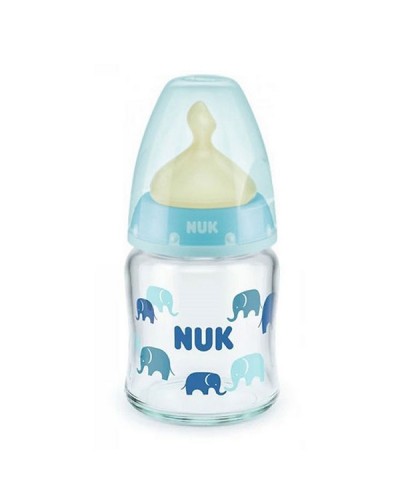 NUK FIRST CHOICE PLUS ΜΠΙΜΠΕΡΟ ΓΥΑΛΙΝΟ ΜΕ ΘΗΛΗ ΛΑΤΕΞ & ΔΕΙΚΤΗ ΕΛΕΓΧΟΥ ΘΕΡΜΟΚΡΑΣΙΑΣ 0-6 ΜΗΝΩΝ ΣΕ ΔΙΑΦΟΡΑ ΧΡΩΜΑΤΑ 120ML