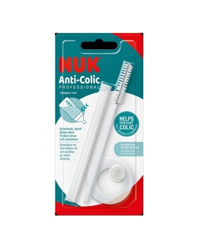 NUK ANTI-COLIC PROFESSIONAL ADAPTER SET ΣΥΣΤΗΜΑ ΔΙΑΦΥΓΗΣ ΑΕΡΑ ΚΑΤΑ ΤΩΝ ΚΟΛΙΚΩΝ 