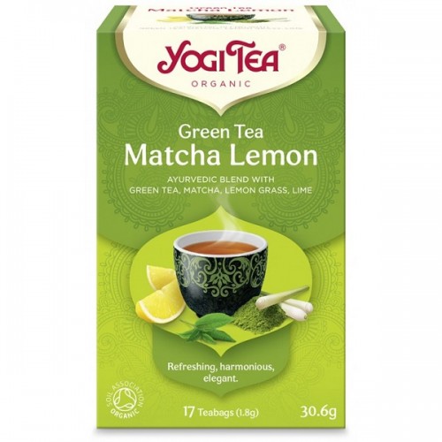 YOGI TEA GREEN TEA MATCHA LEMON ΒΙΟ 17 ΦΑΚΕΛΑΚΙΑ