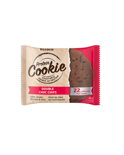 WEIDER VEGAN PROTEIN COOKIE DOUBLE CHOCO CHIPS 90GR