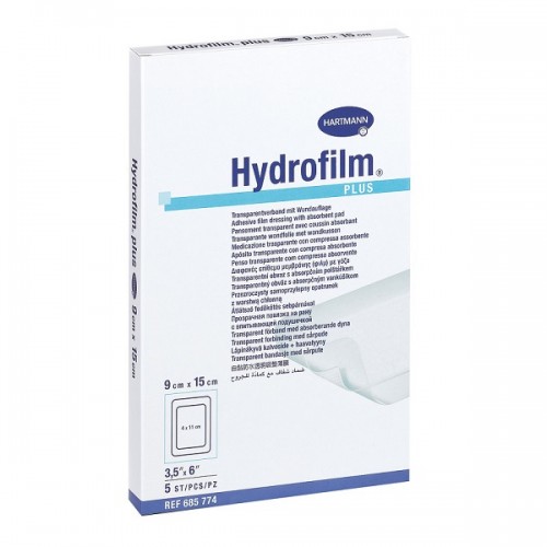 HARTMANN HYDROFILM PLUS ΓΑΖΑ ΣΕ ΔΙΑΦΑΝΗ ΑΥΤΟΚΟΛΛΗΤΗ ΜΕΜΒΡΑΝΗ ΑΠΟΣΤΕΙΡΩΜΕΝΗ ΑΔΙΑΒΡΟΧΗ 9x15cm 25τμχ