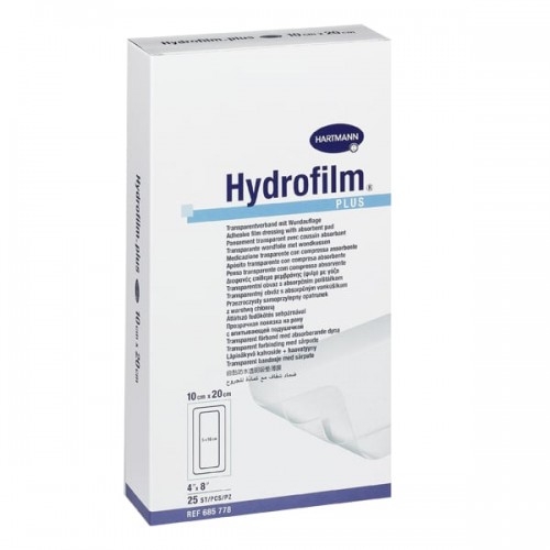 HARTMANN HYDROFILM PLUS ΓΑΖΑ ΣΕ ΔΙΑΦΑΝΗ ΑΥΤΟΚΟΛΛΗΤΗ ΜΕΜΒΡΑΝΗ ΑΠΟΣΤΕΙΡΩΜΕΝΗ ΑΔΙΑΒΡΟΧΗ 10x20cm 25τμχ