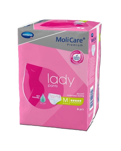 HARTMANN MOLICARE PREMIUM LADY PANTS ΓΥΝΑΙΚΕΙΟ ΕΣΩΡΟΥΧΟ Medium 5 Σταγόνων 8τμχ