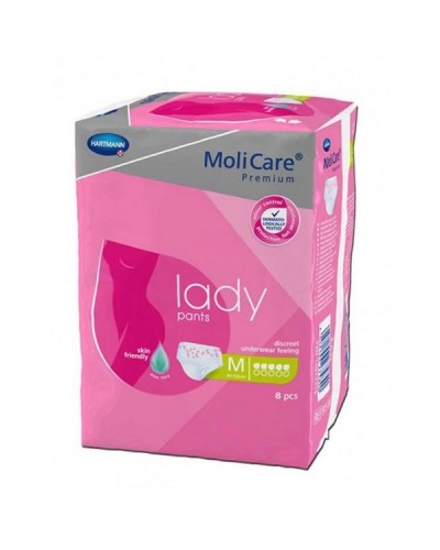 HARTMANN MOLICARE PREMIUM LADY PANTS ΓΥΝΑΙΚΕΙΟ ΕΣΩΡΟΥΧΟ Medium 5 Σταγόνων 8τμχ