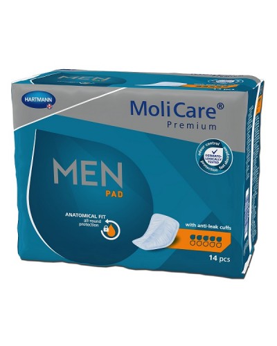 HARTMANN MOLICARE PREMIUM MEN PAD ΕΠΙΘΕΜΑΤΑ ΕΛΑΦΡΑΣ ΑΝΔΡΙΚΗΣ ΑΚΡΑΤΕΙΑΣ 5 σταγόνες 14τμχ.