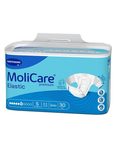 HARTMANN MOLICARE PREMIUM SLIP ELASTIC ΠΑΝΕΣ ΑΚΡΑΤΕΙΑΣ ΗΜΕΡΑΣ SMALL 6 ΣΤΑΓΟΝΩΝ 30ΤΜΧ