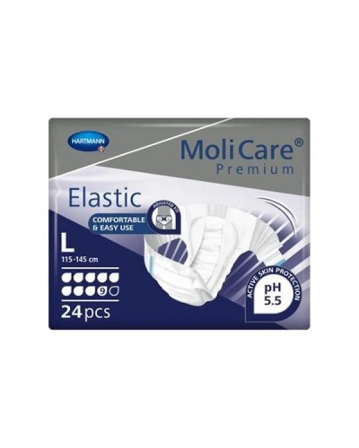 HARTMANN MOLICARE PREMIUM SLIP ELASTIC ΠΑΝΕΣ ΑΚΡΑΤΕΙΑΣ ΝΥΧΤΑΣ LARGE 9 ΣΤΑΓΟΝΩΝ 24ΤΜΧ