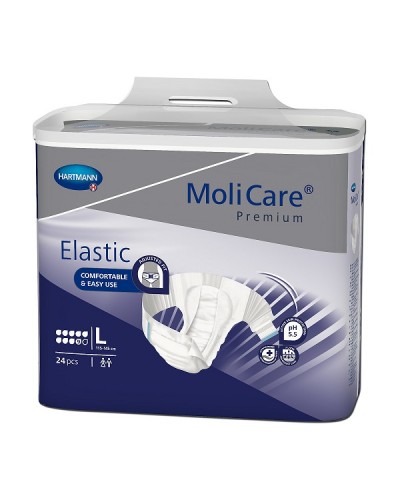 HARTMANN MOLICARE PREMIUM SLIP ELASTIC ΠΑΝΕΣ ΑΚΡΑΤΕΙΑΣ ΝΥΧΤΑΣ LARGE 9 ΣΤΑΓΟΝΩΝ 24ΤΜΧ