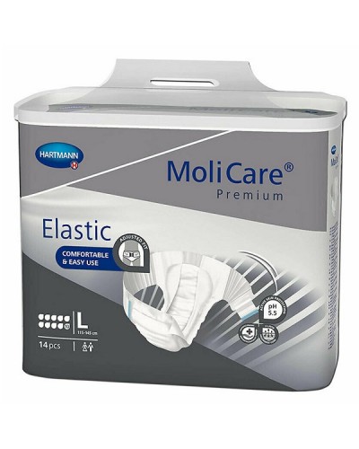 HARTMANN MOLICARE PREMIUM SLIP ELASTIC ΠΑΝΕΣ ΑΚΡΑΤΕΙΑΣ ΝΥΧΤΑΣ LARGE 10 ΣΤΑΓΟΝΩΝ 14ΤΜΧ