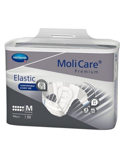 HARTMANN MOLICARE PREMIUM SLIP ELASTIC ΠΑΝΕΣ ΑΚΡΑΤΕΙΑΣ ΝΥΧΤΑΣ MEDIUM 10 ΣΤΑΓΟΝΩΝ 14ΤΜΧ