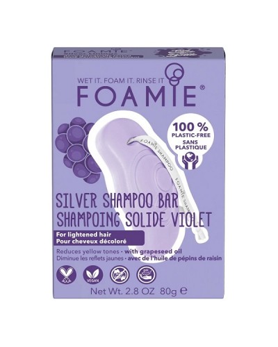 FOAMIE SILVER SHAMPOO BAR FOR BLONDE & LIGHTENED HAIR 80GR