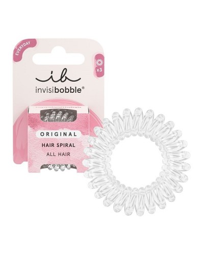 INVISIBOBBLE ORIGINAL CRYSTAL CLEAR ΛΑΣΤΙΧΑΚΙΑ ΜΑΛΛΙΩΝ 3τμχ