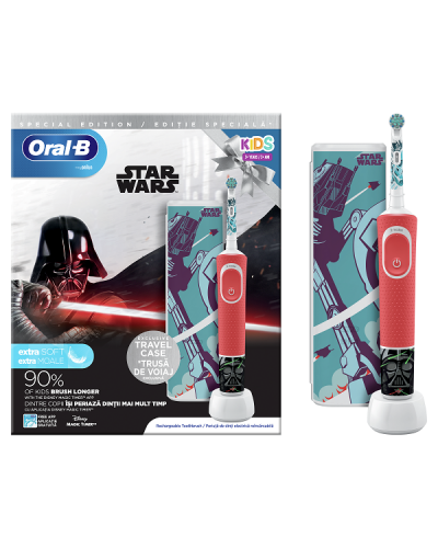 ORAL-B KIDS VITALITY ΠΑΙΔΙΚΗ ΗΛΕΚΤΡΙΚΗ ΟΔΟΝΤΟΒΟΥΡΤΣΑ STAR WARS & ΔΩΡΟ ΘΗΚΗ ΤΑΞΙΔΙΟΥ ORAL-B KIDS VITALITY ΠΑΙΔΙΚΗ ΗΛΕΚΤΡΙΚΗ ΟΔΟΝΤΟΒΟΥΡΤΣΑ STAR WARS & ΔΩΡΟ ΘΗΚΗ ΤΑΞΙΔΙΟΥ