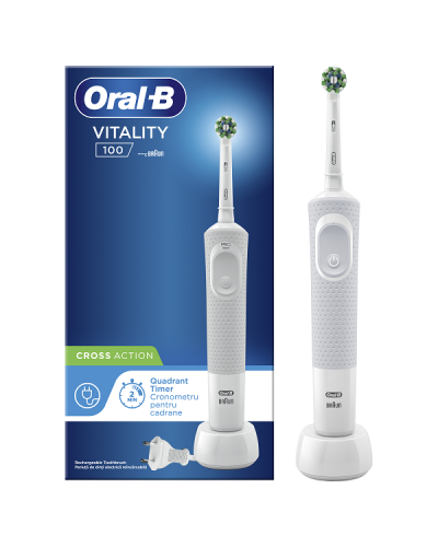 ORAL-B VITALITY 100 CROSS ACTION WHITE ΗΛΕΚΤΡΙΚΗ ΟΔΟΝΤΟΒΟΥΡΤΣΑ ΛΕΥΚΗ ORAL-B VITALITY 100 CROSS ACTION WHITE ΗΛΕΚΤΡΙΚΗ ΟΔΟΝΤΟΒΟΥΡΤΣΑ ΛΕΥΚΗ