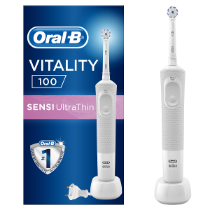 ORAL-B ΗΛΕΚΤΡΙΚΗ VITALITY 100 SENSI ULTRA WHITE ΛΕΥΚΗ ΗΛΕΚΤΡΙΚΗ ΟΔΟΝΤΟΒΟΥΡΤΣΑ