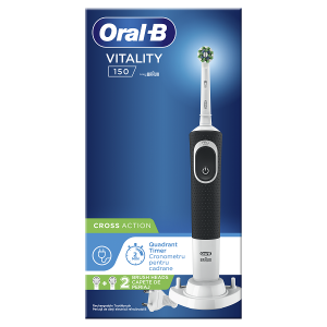 ORAL-B VITALITY CROSS ACTION BLACK HBOX 1x1 (ΗΛΕΚΤΡΙΚΗ  ΟΔΟΝΤΟΒΟΥΡΤΣΑ)