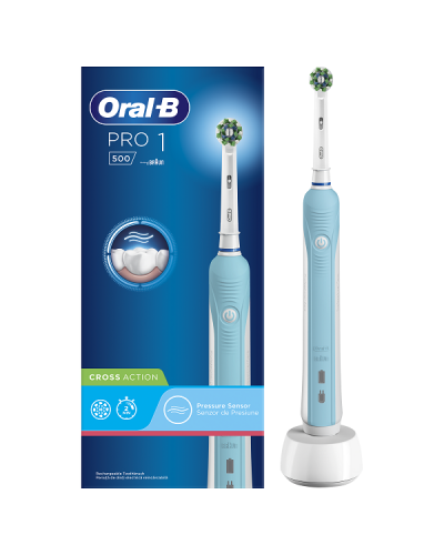 ORAL-B PRO1 500 ΛΕΚΤΡΙΚΗ ΟΔΟΝΤΟΒΟΥΡΤΣΑ ΜΠΛΕ 1τμχ