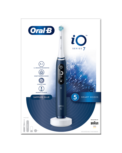 ORAL-B iO SERIES 7 MAGNETIC BLUE SAPPHIRE ΗΛΕΚΤΡΙΚΗ ΟΔΟΝΤΟΒΟΥΡΤΣΑ ΜΠΛΕ & ΘΗΚΗ ΤΑΞΙΔΙΟΥ