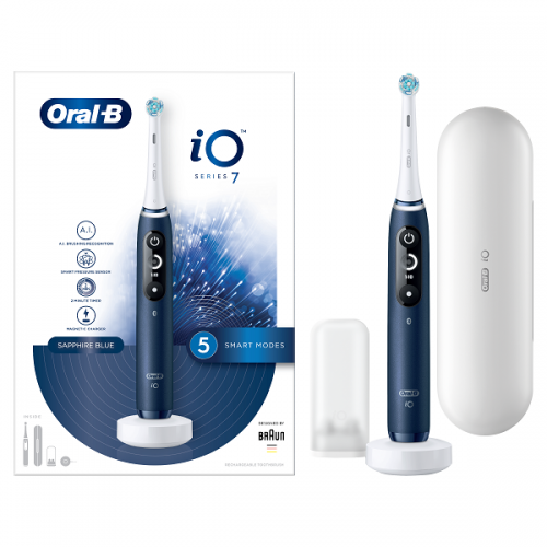 ORAL-B iO SERIES 7 MAGNETIC BLUE SAPPHIRE ΗΛΕΚΤΡΙΚΗ ΟΔΟΝΤΟΒΟΥΡΤΣΑ ΜΠΛΕ & ΘΗΚΗ ΤΑΞΙΔΙΟΥ