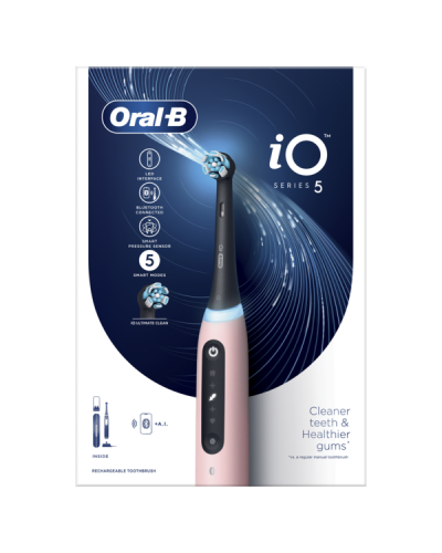 ORAL-B ΗΛΕΚΤΡΙΚΗ iO5 MAGNETIC PINK ΗΛΕΚΤΡΙΚΗ ΟΔΟΝΤΟΒΟΥΡΤΣΑ ΡΟΖ & ΘΗΚΗ ΤΑΞΙΔΙΟΥ