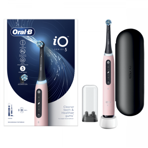 ORAL-B ΗΛΕΚΤΡΙΚΗ iO5 MAGNETIC PINK ΗΛΕΚΤΡΙΚΗ ΟΔΟΝΤΟΒΟΥΡΤΣΑ ΡΟΖ & ΘΗΚΗ ΤΑΞΙΔΙΟΥ