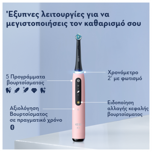 ORAL-B ΗΛΕΚΤΡΙΚΗ iO5 MAGNETIC PINK ΗΛΕΚΤΡΙΚΗ ΟΔΟΝΤΟΒΟΥΡΤΣΑ ΡΟΖ & ΘΗΚΗ ΤΑΞΙΔΙΟΥ