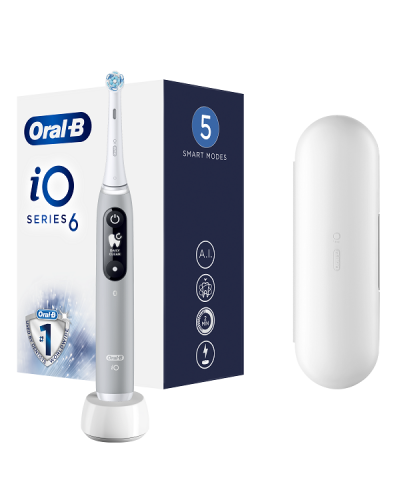 ORAL-B iO SERIES 6 GREY OPAL HΛΕΚΤΡΙΚΗ ΟΔΟΝΤΟΒΟΥΡΤΣΑ ΓΚΡΙ & ΘΗΚΗ ΤΑΞΙΔΙΟΥ