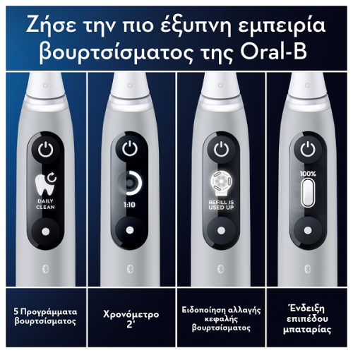 ORAL-B iO SERIES 6 GREY OPAL HΛΕΚΤΡΙΚΗ ΟΔΟΝΤΟΒΟΥΡΤΣΑ ΓΚΡΙ & ΘΗΚΗ ΤΑΞΙΔΙΟΥ