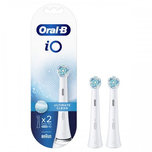 ORAL-B iO ULTIMATE CLEAN WHITE ΑΝΤΑΛΛΑΚΤΙΚΕΣ ΚΕΦΑΛΕΣ ΗΛΕΚΤΡΙΚΗΣ ΟΔΟΝΤΟΒΟΥΡΤΣΑΣ 2ΤΜΧ