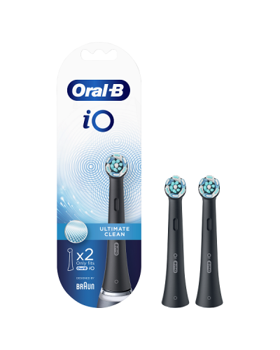 ORAL-B iO ULTIMATE CLEAN BLACK ΑΝΤΑΛΛΑΚΤΙΚΕΣ ΚΕΦΑΛΕΣ ΗΛΕΚΤΡΙΚΗΣ ΟΔΟΝΤΟΒΟΥΡΤΣΑΣ 2τμχ