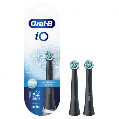 ORAL-B iO ULTIMATE CLEAN BLACK ΑΝΤΑΛΛΑΚΤΙΚΕΣ ΚΕΦΑΛΕΣ ΗΛΕΚΤΡΙΚΗΣ ΟΔΟΝΤΟΒΟΥΡΤΣΑΣ 2τμχ