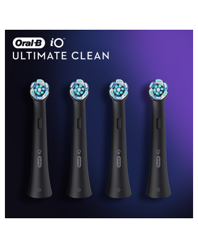 ORAL-B iO ULTIMATE CLEAN BLACK ΑΝΤΑΛΛΑΚΤΙΚΕΣ ΚΕΦΑΛΕΣ ΗΛΕΚΤΡΙΚΗΣ ΟΔΟΝΤΟΒΟΥΡΤΣΑΣ 4τμχ