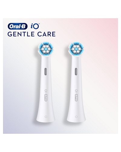 ORAL-B iO GENTLE CARE WHITE ΑΝΤΑΛΛΑΚΤΙΚΕΣ ΚΕΦΑΛΕΣ ΗΛΕΚΤΡΙΚΗΣ ΟΔΟΝΤΟΒΟΥΡΤΣΑΣ 2τμχ