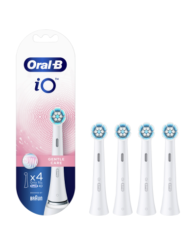 ORAL-B iO GENTLE CARE WHITE ΑΝΤΑΛΛΑΚΤΙΚΕΣ ΚΕΦΑΛΕΣ ΗΛΕΚΤΡΙΚΗΣ ΟΔΟΝΤΟΒΟΥΡΤΣΑΣ 4τμχ