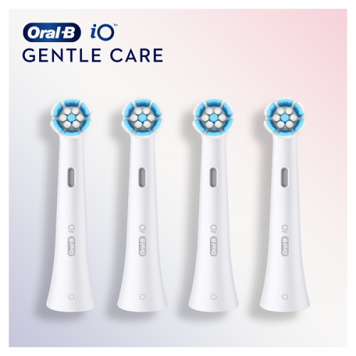 ORAL-B iO GENTLE CARE WHITE ΑΝΤΑΛΛΑΚΤΙΚΕΣ ΚΕΦΑΛΕΣ ΗΛΕΚΤΡΙΚΗΣ ΟΔΟΝΤΟΒΟΥΡΤΣΑΣ 4τμχ